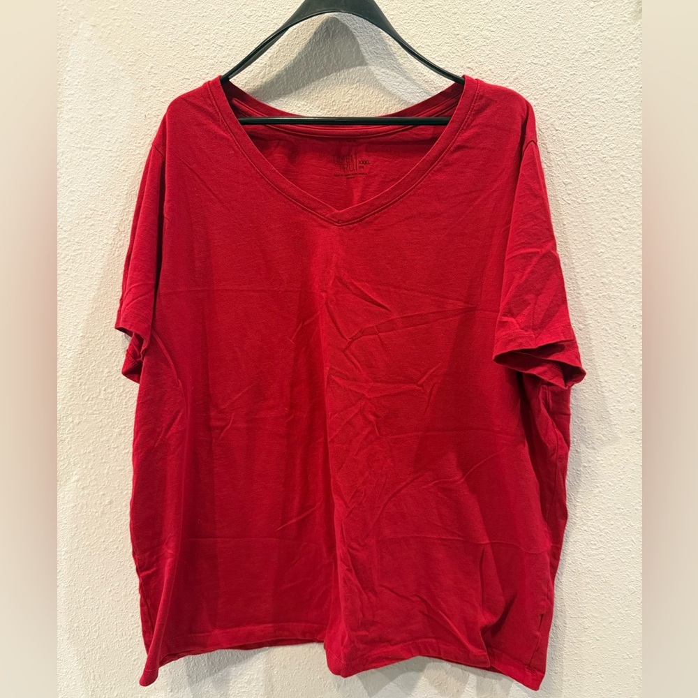 Time and Tru Bold Red Shirt